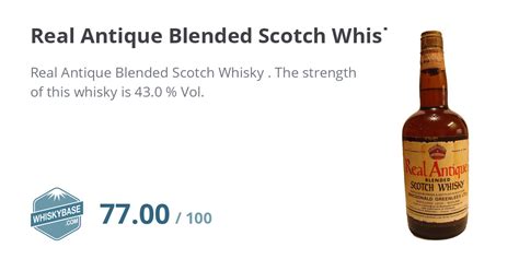 real antique blended scotch whisky ratings  reviews whiskybase