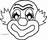 Clown Face Coloring Printable Pages Getcolorings Color Print Getdrawings sketch template