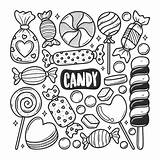 Candy Doodle Coloring Easy Doodles Cute Simple Drawing Choose Board Drawn Icons Hand Drawings sketch template