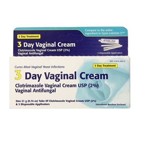 clotrimazole 3 day vaginal cream antifungal for yeast infection 0 74 oz