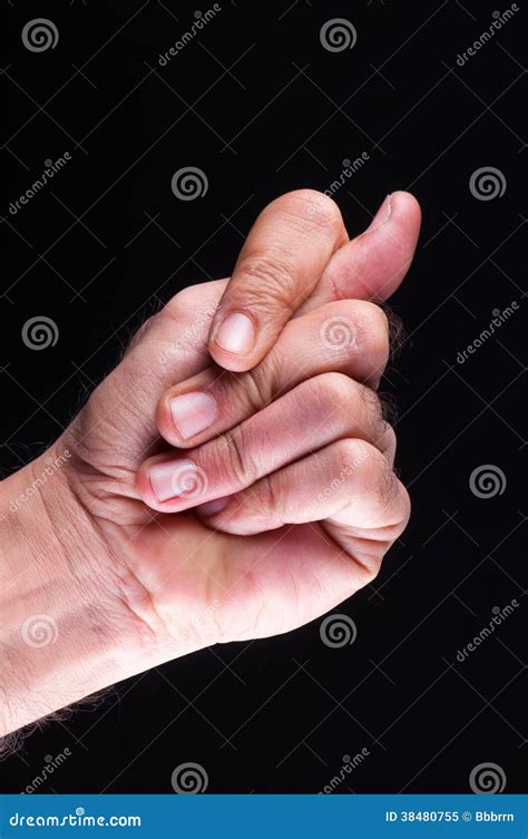 showing negative rude hand gesturing stock image image  person
