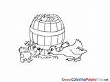 Barrel Colouring Printable Coloring Sheet Title sketch template
