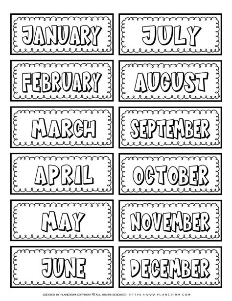 printable labels template  months   year  teachers