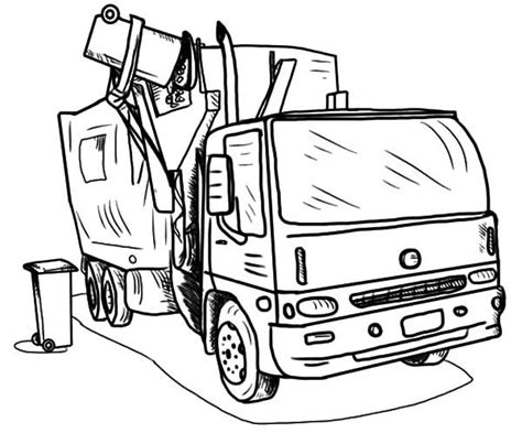 loading garbage truck coloring pages  print  coloring