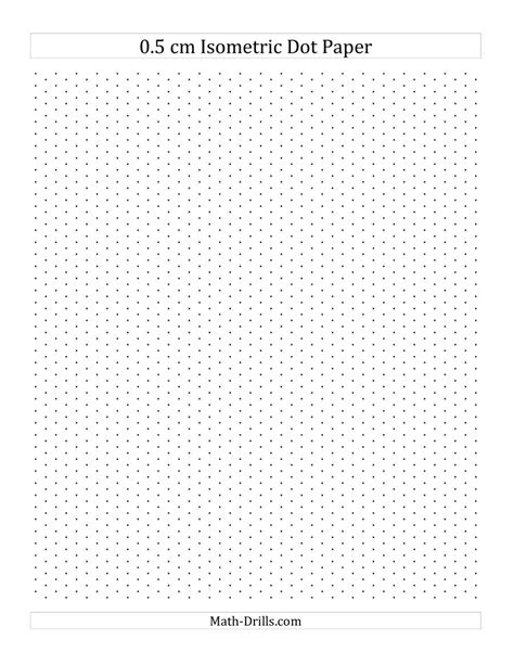 cm isometric dot paper portrait