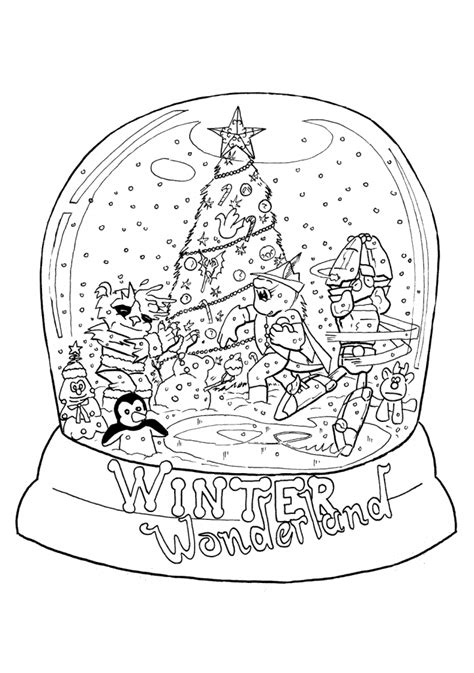 snowglobe coloring pages  coloring pages  kids coloring