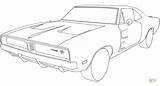Dodge Charger sketch template