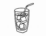 Soda Coloring Glass Coke Colorear Pages Vaso Cola Coca Para Sketch Dibujos Agua Pintar Drinks Dibujo Juice Bottle Tropical Coloringcrew sketch template