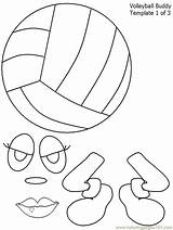 Volleyball Coloring Pages Printable Template sketch template