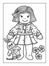 Doll Karen Colour Paper Dukke Postcards Bear Ditte Og Farvelægge Til Postkort Bamse Dolls Bisgaard Kl Indsendt Af Pm sketch template