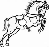 Horse Coloring4free Coloring Jumping Pages Printable Warszawianka Outline Related Posts sketch template