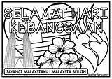 Malaysia Colouring Independence Malay sketch template