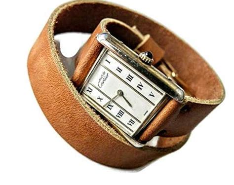 amazoncom double wrap  band leather band brown smartwatch