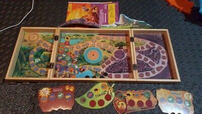 lion king board game disney wooden board  case ebay