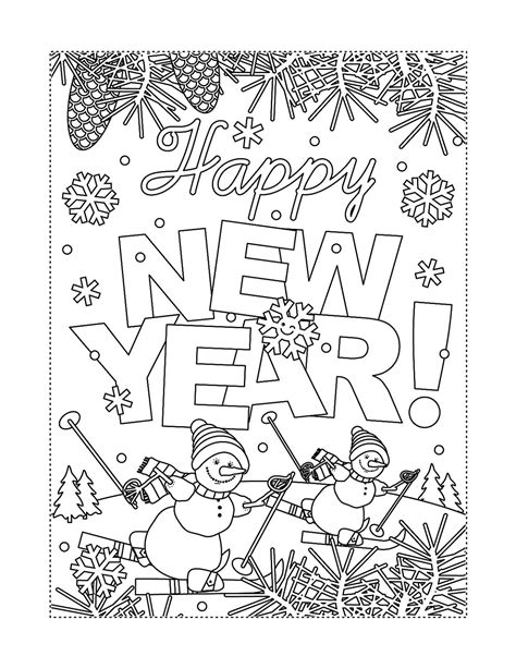 year january coloring pages  printable fun   kids