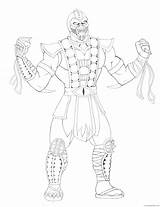 Kombat Mortal Coloring Pages Coloring4free Kids Scorpion Related Posts sketch template