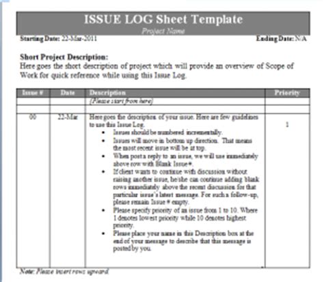 log sheet template word templates