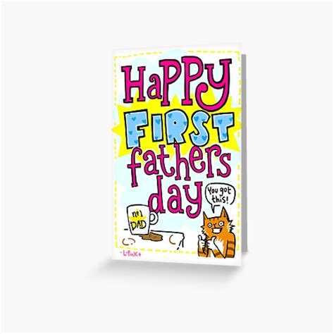 happy  fathers day greeting card  lauriepink redbubble