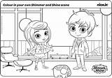 Shine Shimmer Coloring Pages Leah Zac Colour Own Scene Printable Form Their Original Print Colouring Color Sheets Scribblefun Visit sketch template