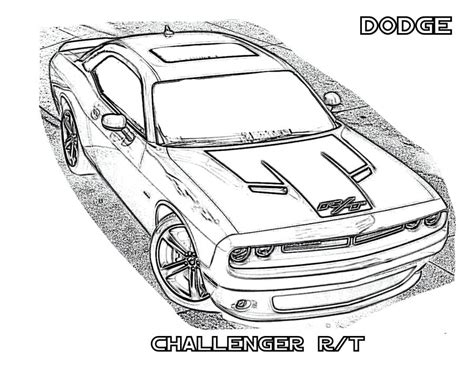 coloring pages dodge printable  kids adults
