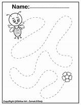 Tracing Worksheets Drawing Motor Fine Bee Set Pdf Activity Writing sketch template