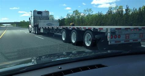 Flatbed Carrying A Wide Load New Fuel Efficient Caterpiller Imgur