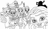 Ghouls Night Monster High Coloring Pages Catty Noir Printable Concert Sheets sketch template