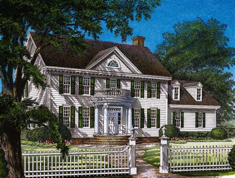 stately colonial home plan wp architectural designs house plans