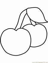 Fruit Coloring Pages Cartoon Fruits Printable Clipart Vegetables Cherries Colouring Popular Library Books Advertisement Coloringhome sketch template