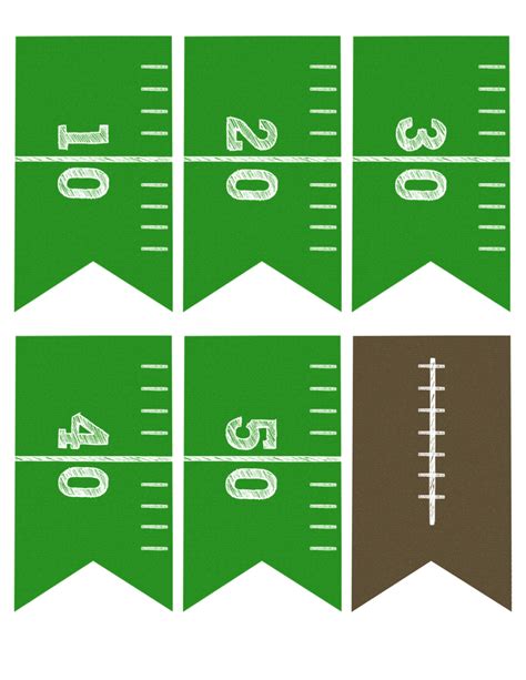 football banner  printable football party paper trail design