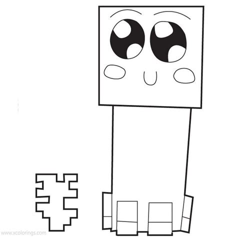 cute creeper coloring pages xcoloringscom