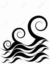 Wave Waves Ocean Clipart Line Drawing Sea Water Curl Getdrawings Clipartmag Cliparts Curly Illustration Stock sketch template
