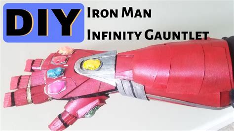 iron mans infinity gauntlet nano gauntlet cardboard diy youtube