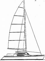 Catamaran Sketch Romany Paintingvalley Voyage Gif Sail sketch template