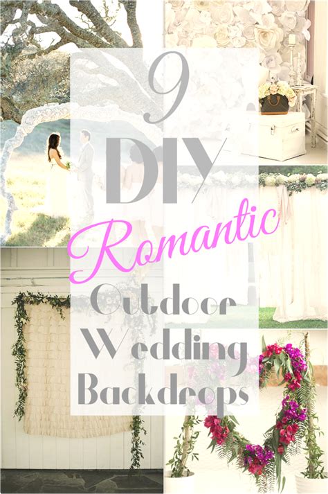 diy romantic outdoor wedding backdrops candydirectcom