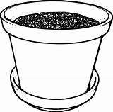Clipart Pot Clip Library Flowerpot Vector Soil sketch template
