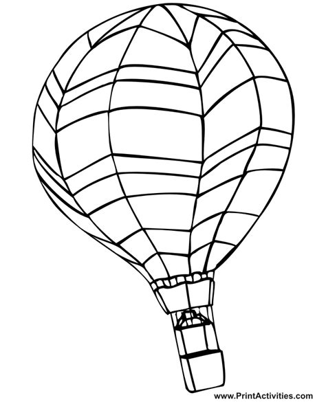 hot air balloon coloring pages  printable   hot