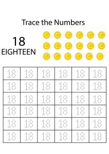 number tracing  count  trace  numbers worksheet