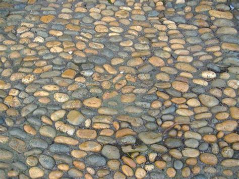cobblestones    river stones create  rustic