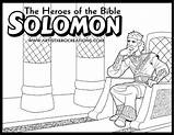 Solomon Heroes Wise Wisdom Colouring Ot Moses Sheba Biblia sketch template