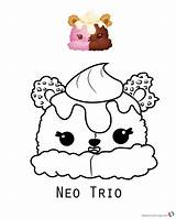 Num Noms Coloring Pages Trio Neo Ice Cream Printable Color Print Getcolorings Getdrawings Kids sketch template