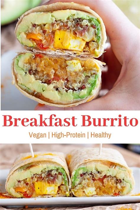 healthy vegetarian breakfast burrito recipes  dips