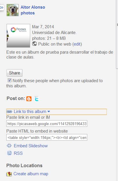 Dcyadeaitor Práctica 6 Picasa Y Picasa Web Albums