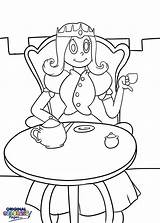 Coloring Tea Pages Party Princess Popular sketch template
