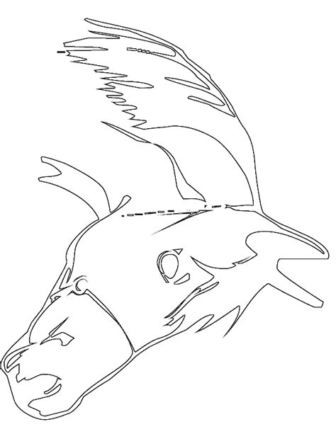 horse head coloring pages sketch coloring page