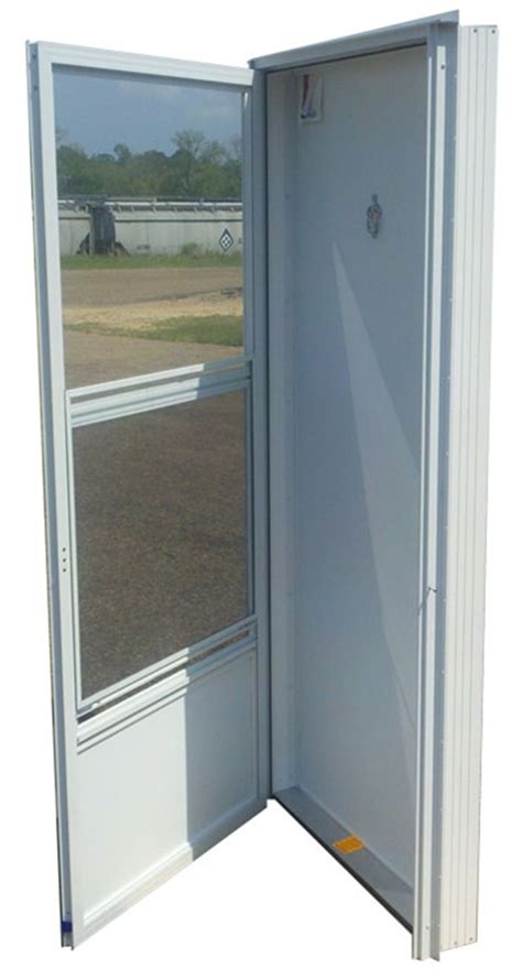 aluminum solid door  peephole rh  mobile home manufactured housing