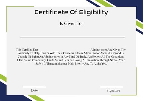 certificate  eligibility certificate