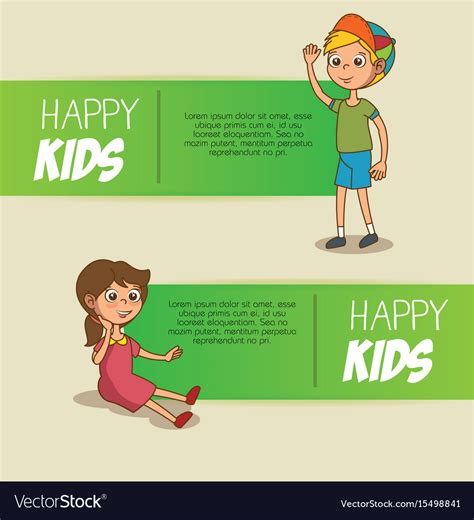 cute colorful kids template royalty  vector image
