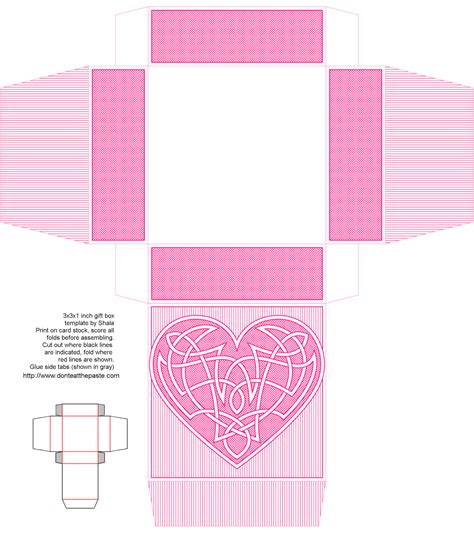 printable heart box template