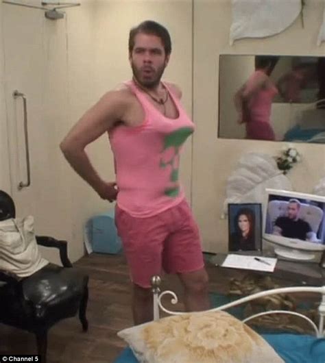 Celebrity Big Brothers Perez Hilton Pretends To Have Breasts With Two